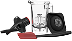 Стакан для блендера BLENDTEC Twister Jar TS Jar, TLT, TGL, прозрачный, с закрученной крышкой, со шпателем Spectacula, с прижимной крышкой, 40-620-65