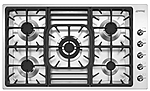 Панель варочная газовая  SMEG HOME PGF95-4,  87 см, нержавеющая сталь, низкий монтаж с бортиком 3 мм