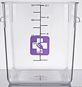 Контейнер пищевой квадратный прозрачный RUBBERMAID 7,6 л сиреневый маркер, 1980334