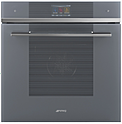 Шкаф духовой многофункциональный  SMEG HOME SFP6106WTPS  с функцией пиролиза, SmegConnect, 60 см, серебристое стекло Stopsol
