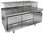 Стол холодильный под тепловое оборудование HICOLD GN 22/TN LT