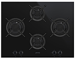 Панель варочная газовая  SMEG HOME PV664LCNX,  65 cм, черная стеклокерамика, профиль нержавеющая сталь
