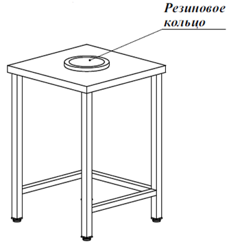 Стол для сбора отходов АЛТЭК СОЛ 14/7 неразборный. отступ сзади 100