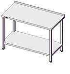 Стол производственный SIMECO Бизнес CE0907БП 900х700х850  с бортом и полкой