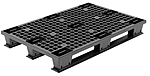 Паллет пластиковый ТАРА.РУ 1200x800х150 черный, перфорированный, на полозьях, арт. TR 1208 LPS