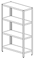 Стеллаж разборный на нержавеющем уголке серия СУПЕР ЭКОНОМ АЛТЭК Ст 4СЭНУ 13/5-Р