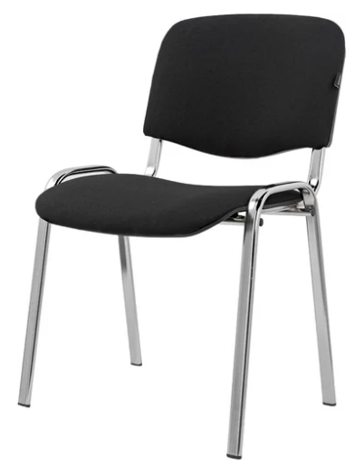 Стул офисный черная ткань, ножки хром Gigant GCH-07 (CH)