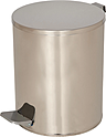 Урна с педалью 15 литров ТАРА.РУ хром, УМП-15