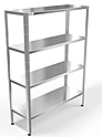Стеллаж с 4 сплошными полками GPsteel СК-1200/400/1800-с