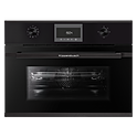 Шкаф духовой с микроволнами KUPPERSBUSCH CBM 6330.0 S5, черное стекло, Black Velvet