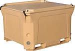 Контейнер изотермический ТАРА.РУ 660 литров, бежевый, с крышкой, RIC 660