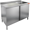 Стол с распашными дверцами и моечной ванной HICOLD НСЗ1М-18/6БП