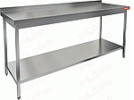 Стол производственный пристенный с бортом и полкой HICOLD НСО-17/7БП