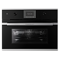 Шкаф духовой с микроволнами KUPPERSBUSCH CBM 6350.0 S1, черное стекло, Stainless Steel