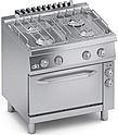 Плита газовая 4-конфорочная 700 серия ATA C2MCU10FV + электрическая духовка 1/1 GN