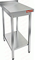 Стол производственный пристенный с бортом и полкой HICOLD НСО-6/7БП