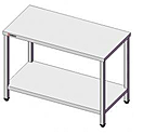 Стол производственный SIMECO Бизнес CE0906П 900х600х850 без борта, с полкой