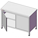 Стол производственный закрытый SIMECO Люкс СЗL0907Р 900х700х850 без борта, две распашные  двери
