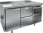 Стол холодильный HICOLD GNE 222/TN O + задняя стенка из нержавеющей стали