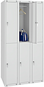 Шкаф гардеробный  МЕТАЛСИТИ ШР 36 разобранный, цвет дверей серый (RAL7035)
