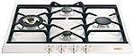Панель варочная газовая  SMEG HOME SPR864BGH, 60 см, белый, фурнитура позолоченная