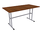 Стол универсальный войсковой на металлокаркасе, ЦВЕТ ЛДСП НОЧЕ ЭККО