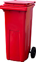 Контейнер мусорный ТАРА.РУ 120 литров, красный, МКТ 120
