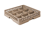 Кассета для бокалов 9 ячеек PROHOTEL JW-9 Dmax=150,Hmax=80мм полипроп. ,H=10,L=50,B=50см бежев., 04121053