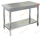Стол нержавеющий разделочный центральный с полкой HICOLD НСО-12/7П + дополнительная полка