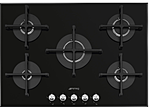 Панель варочная газовая  SMEG HOME PV175N2,  72 см, черное стекло, скошенный край