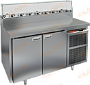 Стол охлаждаемый для пиццы HICOLD PZ2-11/GN стекло + гранитная столешница