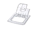 Крышка для гастроемкости CAMBRO GN1/6 FLIPLID с вырезом, прозрачный поликарбонат, 60CWLN-135