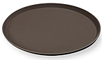 Поднос MGSTEEL d=400 мм прорезиненный коричневый, 45818
