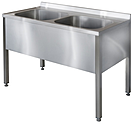 Ванна моечная двухсекционная ITERMA ВЦ 24-1200/600 304 сталь