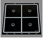 Плита электрическая индукционная BERNER BI4EGAS20 встраиваемая, 4 зоны нагрева