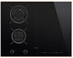Панель варочная комбинированная  SMEG HOME PM6621WLDR, газ + индукция, 65 см, прямой край