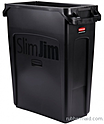 Контейнер RUBBERMAID 60 литров Slim Jim черный, 1955959