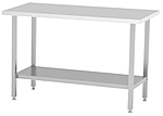 Стол производственный с полипропиленовой столешницей CRYSPI ССП 7/7П полка