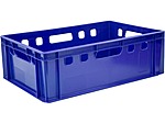 Ящик пластиковый ТАРА.РУ Е2 600x400x200 мм сплошной Е2 синий, 207